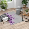 thumbnail image 1 of Flower Turkish Area Rug, Abstract Themed Modern Futuristic Image with Water Like Colored Art Print, Soft Carpet for Living Room Decor with Distressed Look, 4' X 5.7', Violet, by Ambesonne, 1 of 4