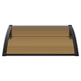 thumbnail image 3 of Tereitr 31.5"x47" Door Awning Canopy, All-Weather UV & Rain Protection with Polycarbonate Roof, Aluminum Frame & Steel Brackets for Entrance, Window, Porch (Brown), 3 of 10