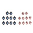 thumbnail image 1 of 20 piezas de cristal ostentoso, de imitación, , botones traseros , adorno DIY, Clip para el cabellero, funda para teléfono, manualida Rosado azul BLESIY adornos de espalda plana, 1 of 8