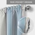thumbnail image 6 of Blue Striped Farmhouse Short Window Curtain Valances, Modern Farmhouse Stripes Grey Rod Pocket Kitchen Valances for Living Room Bedroom Bathroom Cafe 54" x 18", 6 of 8