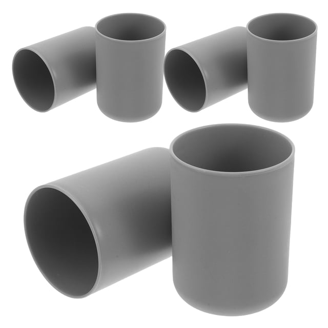 WHAMVOX 6Ud Vaso Para Enjuague Bucal Plástico Irrompible Oscuro Para Y Portátil