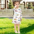 thumbnail image 5 of Girls' long-sleeved dress Airplane Rainbow Girls' A-line dress with ribbed cuffs Soft and comfortable, 5 of 6