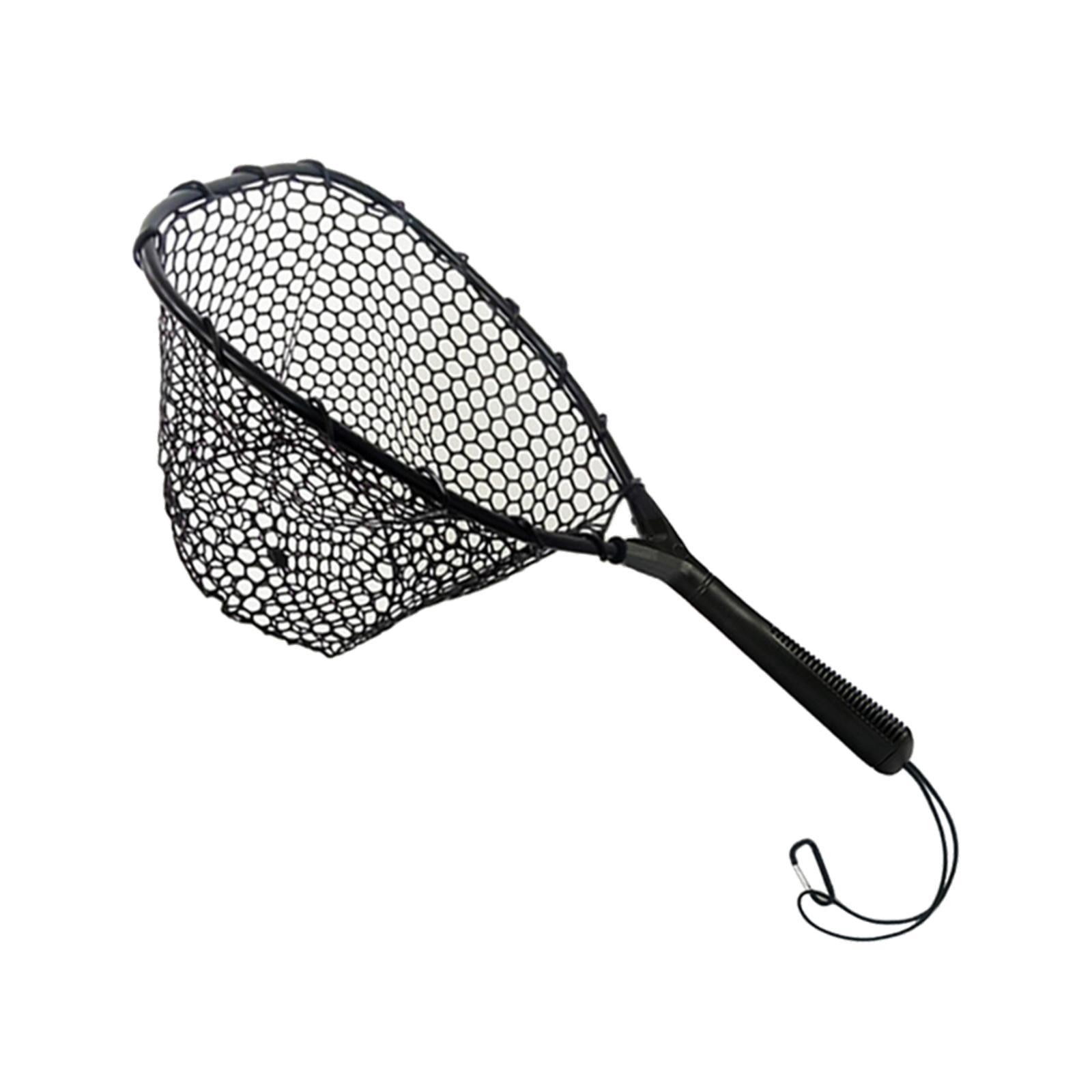 QccHieUs Fishing Landing Net Catching Mesh Net Nonslip Grip Sturdy Fishing Tool Catch and C