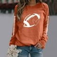 thumbnail image 5 of zaveiop Game Day Outfits for Women Long Sleeve Sunday Football Graphic Tops Lightweight Casual Cute Fall Fashion Pullover (Z-Orange, L), 5 of 7
