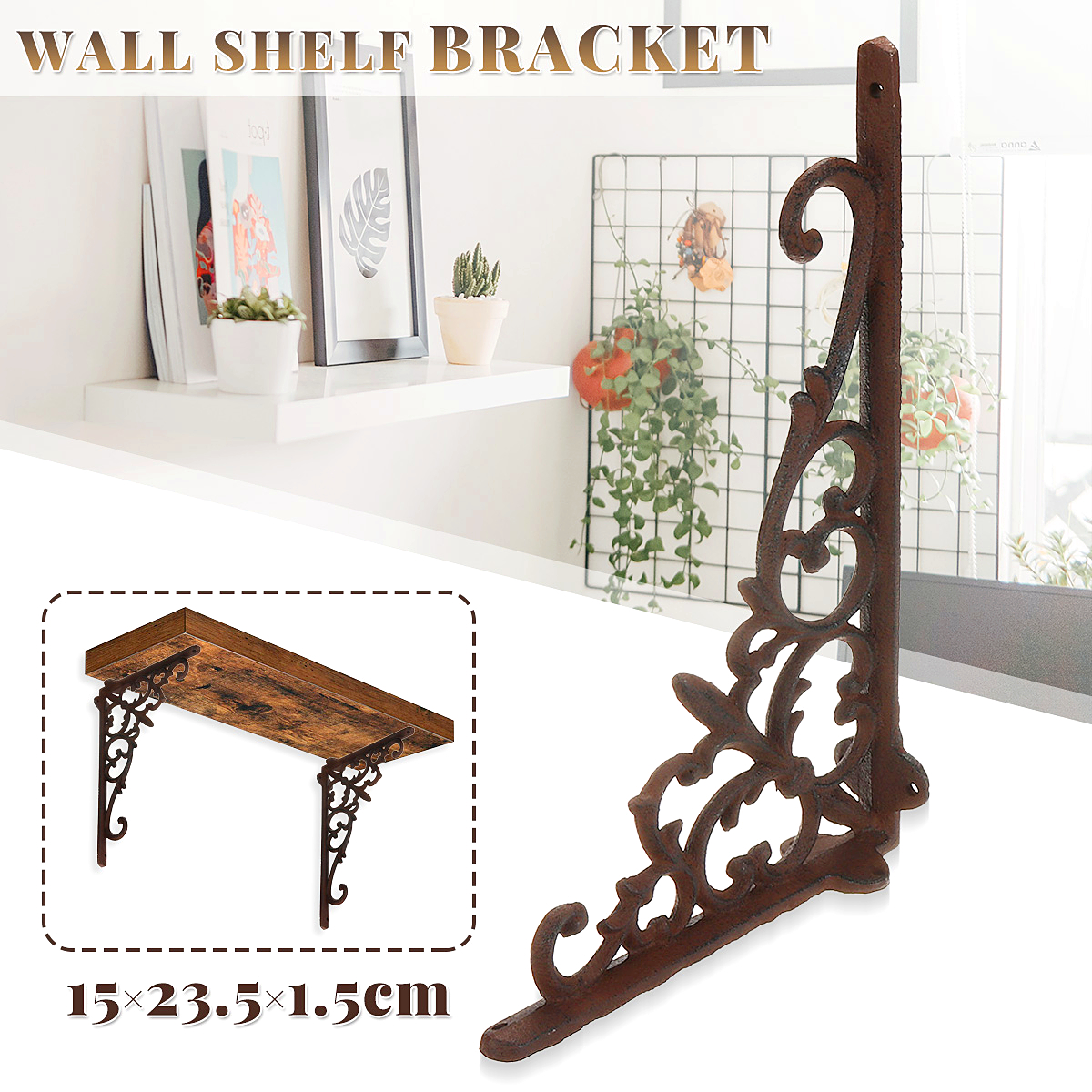 Heavy Duty Cast Iron Shelf Bracket LShaped Shelf Bracket
