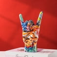 thumbnail image 2 of Graffiti Rock On Hand Figurines Rock and Roll Decor Bookshelf Home Wall Shelf Decoration Modern Pop Art Music Fans Gift, 2 of 9