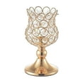 thumbnail image 3 of Candelabro de cristal dorado para decoración de centros de mesa de boda 18 cm, 3 of 7