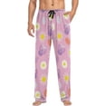 thumbnail image 4 of Chamomile Pink Flower Ghost Pajama Pants, Men's Lounge Pants Light with Drawstring and Pockets, Christmas New Year Birthday Father's Day Gifts, Small, 4 of 7