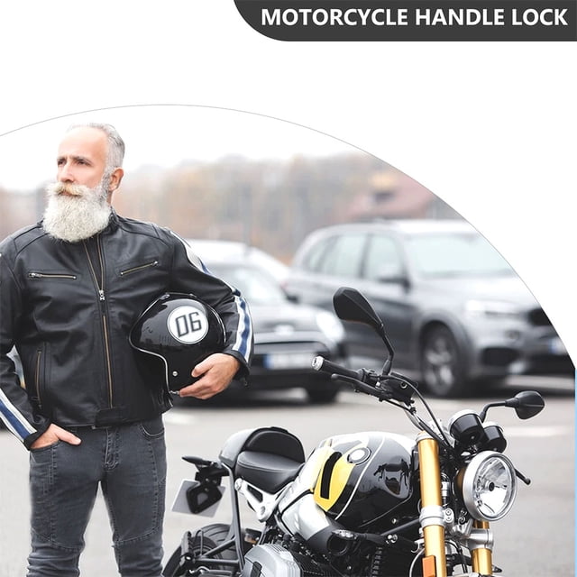 BALAHAPY Para Manillar De Motocicleta Multifuncional En Color Plata Para Protección Antirrobo