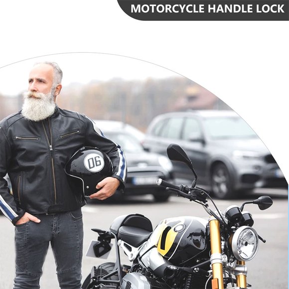 BALAHAPY Para Manillar De Motocicleta Multifuncional En Color Plata Para Protección Antirrobo
