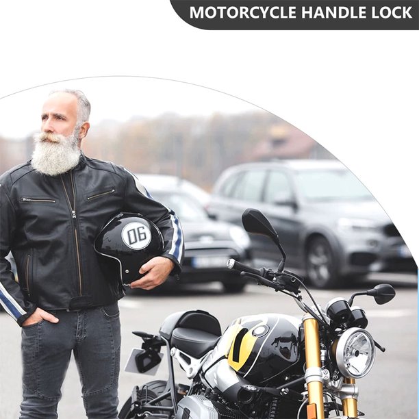 BALAHAPY Para Manillar De Motocicleta Multifuncional En Color Plata Para Protección Antirrobo