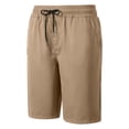 thumbnail image 6 of Gibobby Mens Shorts Elastic Shorts For Men Big And Tall 1Pack Men's Athletic Gym Shorts Basketball Hiking Pants Elastic Waistband with Zipper Pocket(XXXL,Khaki), 6 of 9