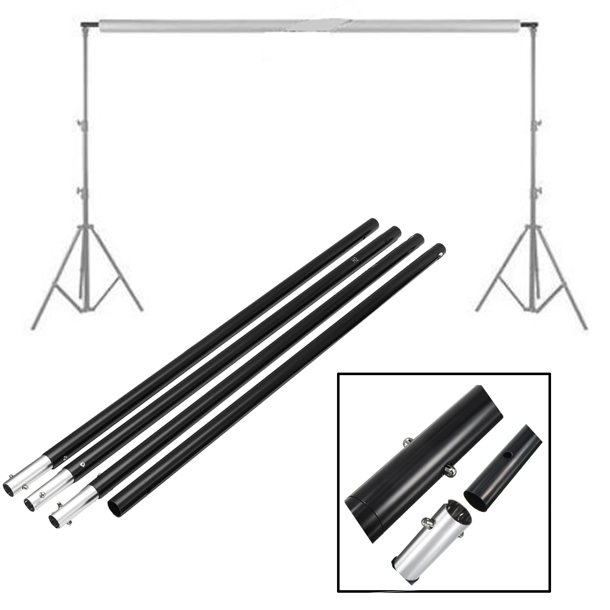 Adjustable Background Support Stand Crossbar Kit For Photo Backdrop