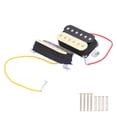 thumbnail image 4 of Pastilla de guitarra imán de cerámica doble bobina Control de volumen piezas de instrumentos musicales reemplazo negro amarillo, 4 of 12
