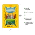 thumbnail image 2 of Visit Belgium - Vintage Travel Poster by Schell c.1950s - 8 x 12 inch Vintage Metal Tin Sign, 2 of 4
