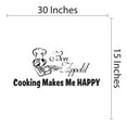 thumbnail image 4 of COOKING - Bon Appetit Home Kitchen Lettering Art Wall Decoration Cooking Makes Me Happy Quotes & Chef Image Design Vinyl Wall Decal Sticker 30" x 15", 4 of 5