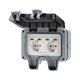 thumbnail image 3 of CHAO (Doble) Enchufes de pared exteriores dobles con tomas de corriente resistentes al agua USB con caja de pared, 3 of 4
