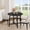 Black 800, variant on Modern Round Dining Table for 4 with Sturdy Metal Frame – 31.5" , Water-Resistant Surface, Farmhouse Style for Small Kitchen, Apartment, Breakfast Nook, Classic Gray