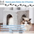 thumbnail image 4 of Árbol de Gatos, 3 Niveles Torre Árbol Rascador con Poste Rascador, Torre Grande para Gatos con Plataforma Acolchada y Pompón,para Gatos Pequeños Medios, 4 of 7