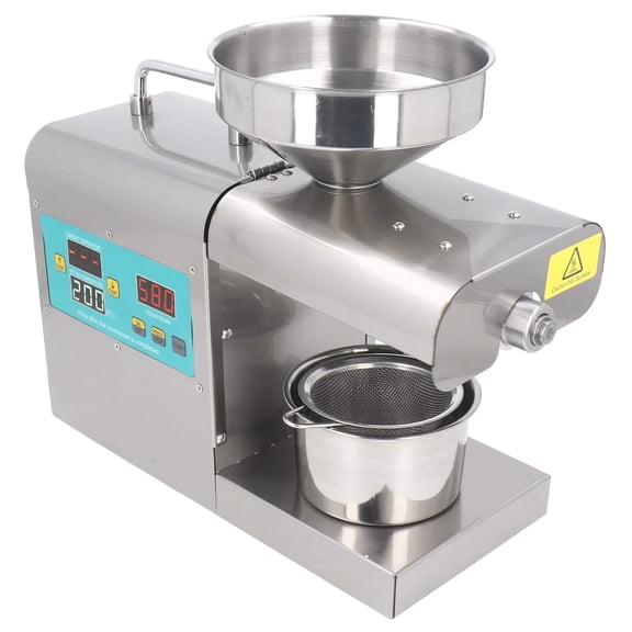 Oil Press Machine Full Automatic Oil Extractor Stainless Steel Electric Cold Hot Oil Press for Home Kitchen