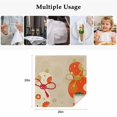 thumbnail image 5 of Khaki Gourd Cloth Napkins, Floral Modern Art Red Beige Washable and Reusable Dinner Napkins Set of 6, Table Napkin for Kitchen Party Birthday Wedding Hotel Housewarming 20"x20", 5 of 9