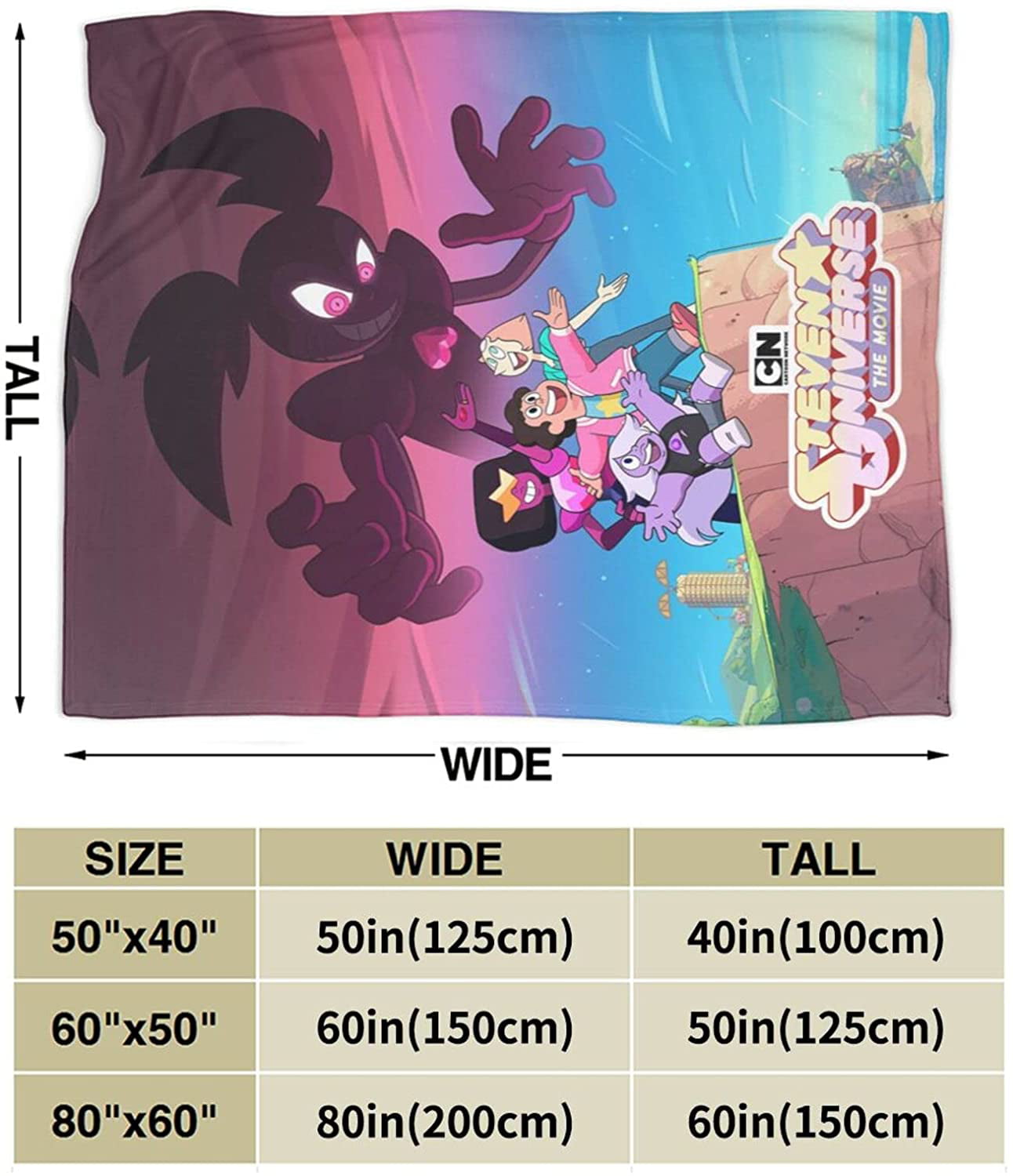 WWT Steven Universe Ultra-Soft Micro Fleece Blanket Printed for Child and Adult 50x40 