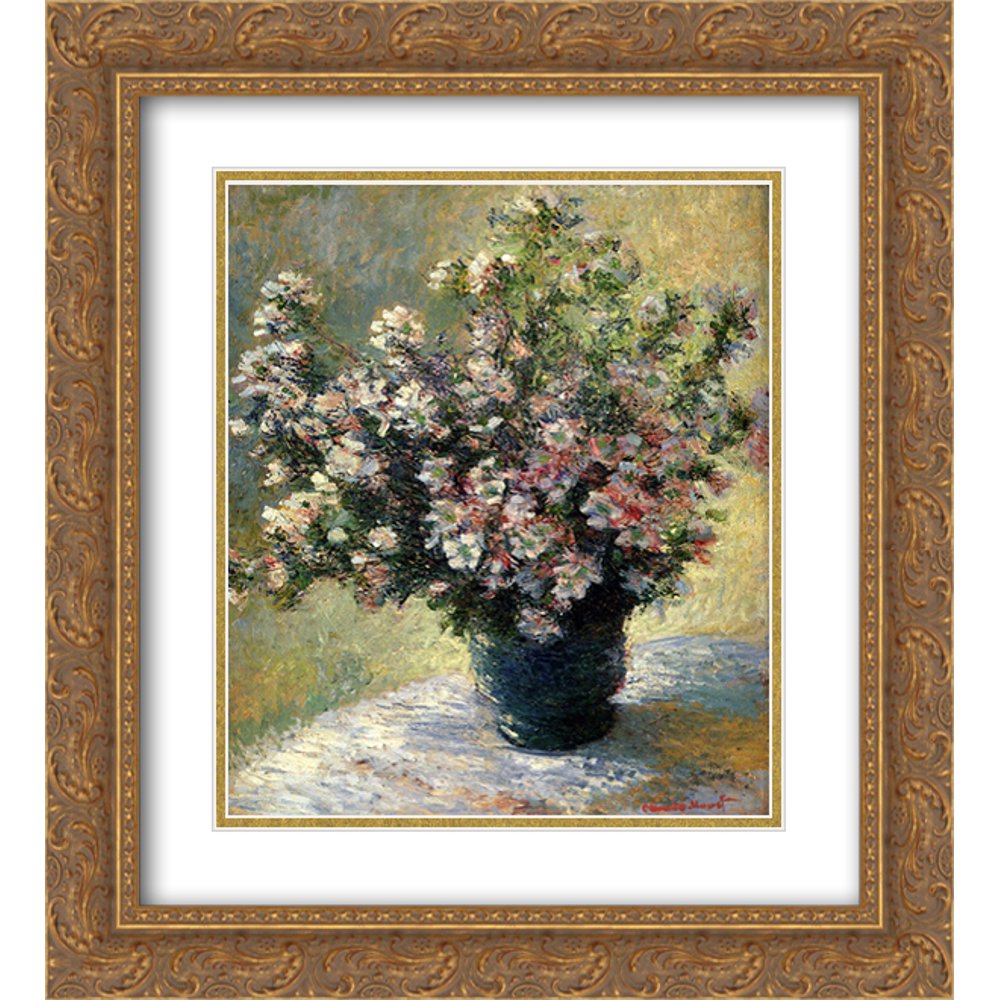 Claude 2x Matted 20x24 Gold Ornate Framed Art Print 'Vase of