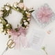 thumbnail image 3 of Cinta decorativa Ribbli, 3,8 cm x 18 m, organza, alambrada, color oro rosa, 3 of 4