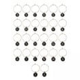 thumbnail image 1 of 2x26 Piezas De Anillos Con Dijes Para Copas De Vino, Decoraciones Para Fiestas De Bodas Y Navidad, Color Negro, 1 of 9