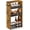 Brown+black, variant on Slim Rolling Storage Cart 4-Tier Kitchen Cart with Wheels, Laundry Room Storage with Handle Slide Out Utility Cart Shelving Unit Organizer Trolley for Narrow Places Bathroom Small Corner, Black