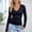 Navy Tops, variant on Women Casual Shirts Summer Solid Color Low Neck Long Sleeve T Shirt Fall Slim Fit Basic Tops Soft Lined Tee Fashionable T-Shirt