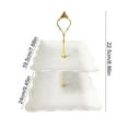 thumbnail image 5 of Cupcake Stand under $5! Yannianjz 2-Tier Cupcake Stand, Double Layer Dessert Tower, Party Serving Tray for Wedding, Decorative Cake Display, Living Room Snack Platter, 5 of 9