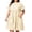 Orange, variant on Plus Size Summer Dress for Women L-5X Plaid Ruffle Tiered Swing A-Line Short Sleeve Mini Dress with Pockets (2XL, Yellow)