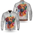 thumbnail image 3 of Watercolor Drip Rhodesian Ridgeback Pop Art Colorful Portrait Artwork All Over Print 3D Baseball Jacket Ridgebacks Dog Lover Gifts Bomber Jacket Softball - 01009, 3 of 6