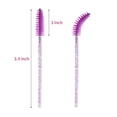 thumbnail image 5 of 200 Pcs Disposable Mascara Wands, Crystal Eyebrow Spoolies Brush for Eyelash Extensions,Purple Lash Brushes with Container, 5 of 7