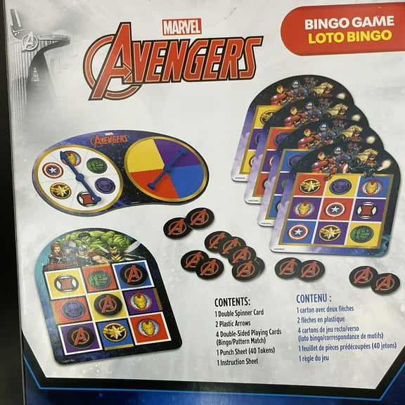 Marvel Avengers Bingo Game Ages 4  Up To 4 Players