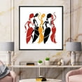 thumbnail image 3 of Designart Belles danseuses Silhouettes afro-américaines ART MURAL À CADRE FLOTTÉ, 3 of 4