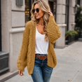 thumbnail image 5 of Womens Oversized Chunky Cable Knit Cardigan Sweaters Open Front Long Sleeve Slouchy Fall Outwear Coats XL, 5 of 6