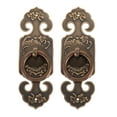 thumbnail image 6 of FESTFENDS 2Pcs Antique Copper Oval Wardrobe Handle for Furniture Upgrade 1.6X0.8in, 6 of 7