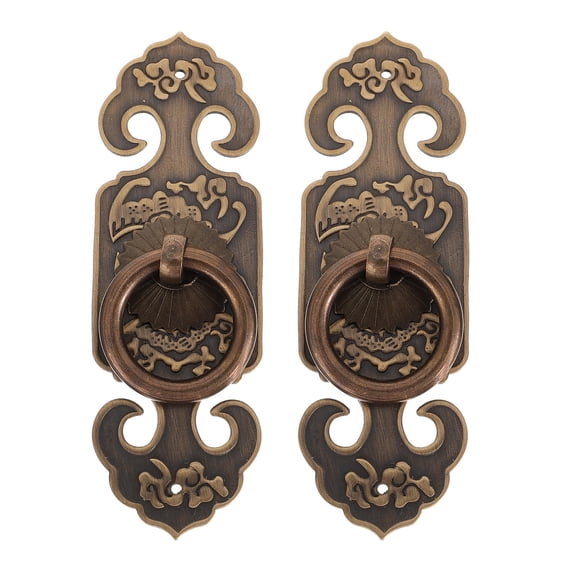 STOBOK 2Pcs Vintage Cabinet Drawer Handle in Brass for Furniture Upgrade