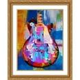 thumbnail image 2 of Stephen Chambers 12x14 Gold Ornate Wood Framed With Double Matting Wall Art Titled - Painted Les Paul Final, 2 of 6