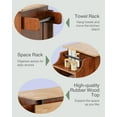 thumbnail image 4 of Aiho 45.5'' Kitchen Island Cart with Storage , Rolling Kitchen Island with Folding Drop Leaf Breakfast Bar for Dining Room, Brown, 4 of 9
