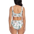 thumbnail image 3 of Daiia Music Lover Dinosaur Women's Bikini Set Two Piece Swimsuit High Waisted Bikini Adjustable Straps Bikini Perfect for Beach, Pool, and Summer Vacation-X-Large, 3 of 9