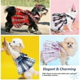 thumbnail image 5 of Dalrosia Pet Dress Clothes for Small Dogs Cats Girl Plaid Bow Tie Dog Harness Dresses Leash Set with Pearls Bow Accessories Birthday Puppy Dress Shih Tzu Yorkies Chihuahua Outfits, 5 of 7