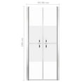 thumbnail image 2 of vidaXL Shower Door Half Frosted ESG 37.8"x74.8", 2 of 4