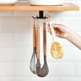 thumbnail image 2 of Gancho de almacenamiento giratorio 360, 4 piezas para utensilios de cocina, montaje en pared, estante giratorio multiusos para ahorrar espacio, 6 garras, para cuchara, tabla de cortar,, 2 of 5