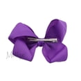 thumbnail image 2 of 5.5 Inch Grosgrain Hair Bow Clip For Woman And Girls (Purple), 2 of 5