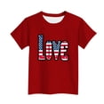 thumbnail image 5 of T-Shirt pour Enfants, Imprimé de la Fête de l'Indépendance à Manches Courtes et Col Rond, Haut Décontracté et Polyvalent pour Garçons et Filles de 3 à 15 Ans, 5 of 5