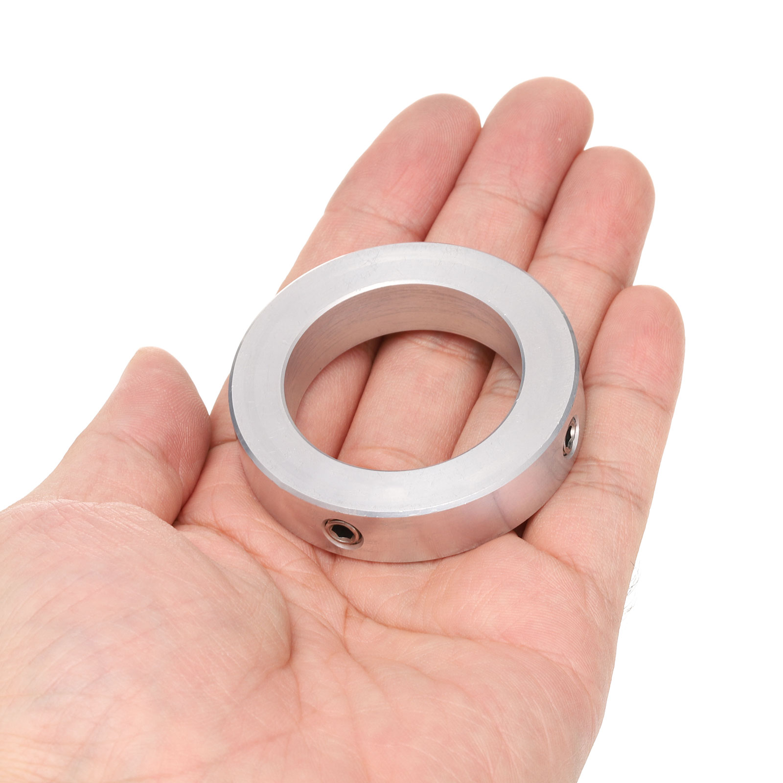 8 Packs Set Screw Collars 35mm Bore, Aluminum Shaft Collars, 52mm OD and 12mm Thickness, Set Screw Clamp Collar