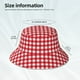 thumbnail image 3 of Balery Red Checkboard Sombreros para el sol para hombre y mujer, sombrero de pescador con UPF 50+, 3 of 6